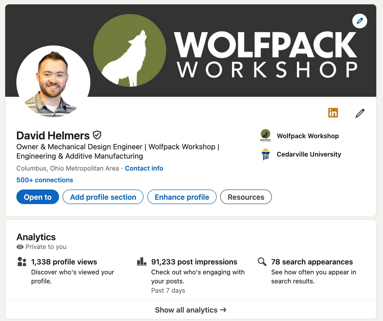 Growing a manufacturing business on Linkedin
